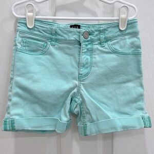 Gap Kids size 10 slim stretch midi short. Mint blue/green color.